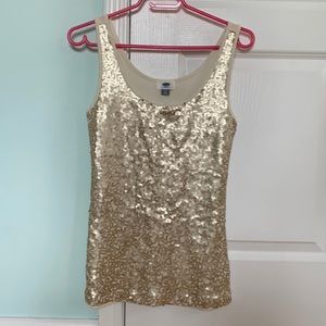 Old Navy glitter sequin tank medium good condition